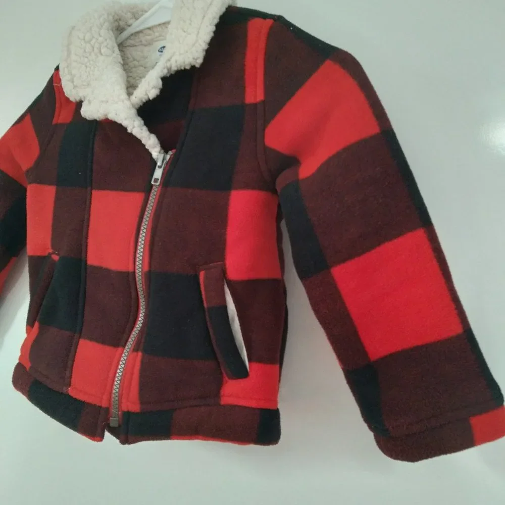 Old Navy Sherpa Lined Plaid Jacket